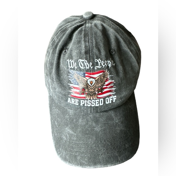 Vintage Washed Distressed USA Flag Baseball Cap - Adjustable Unisex - Picture 1 of 3